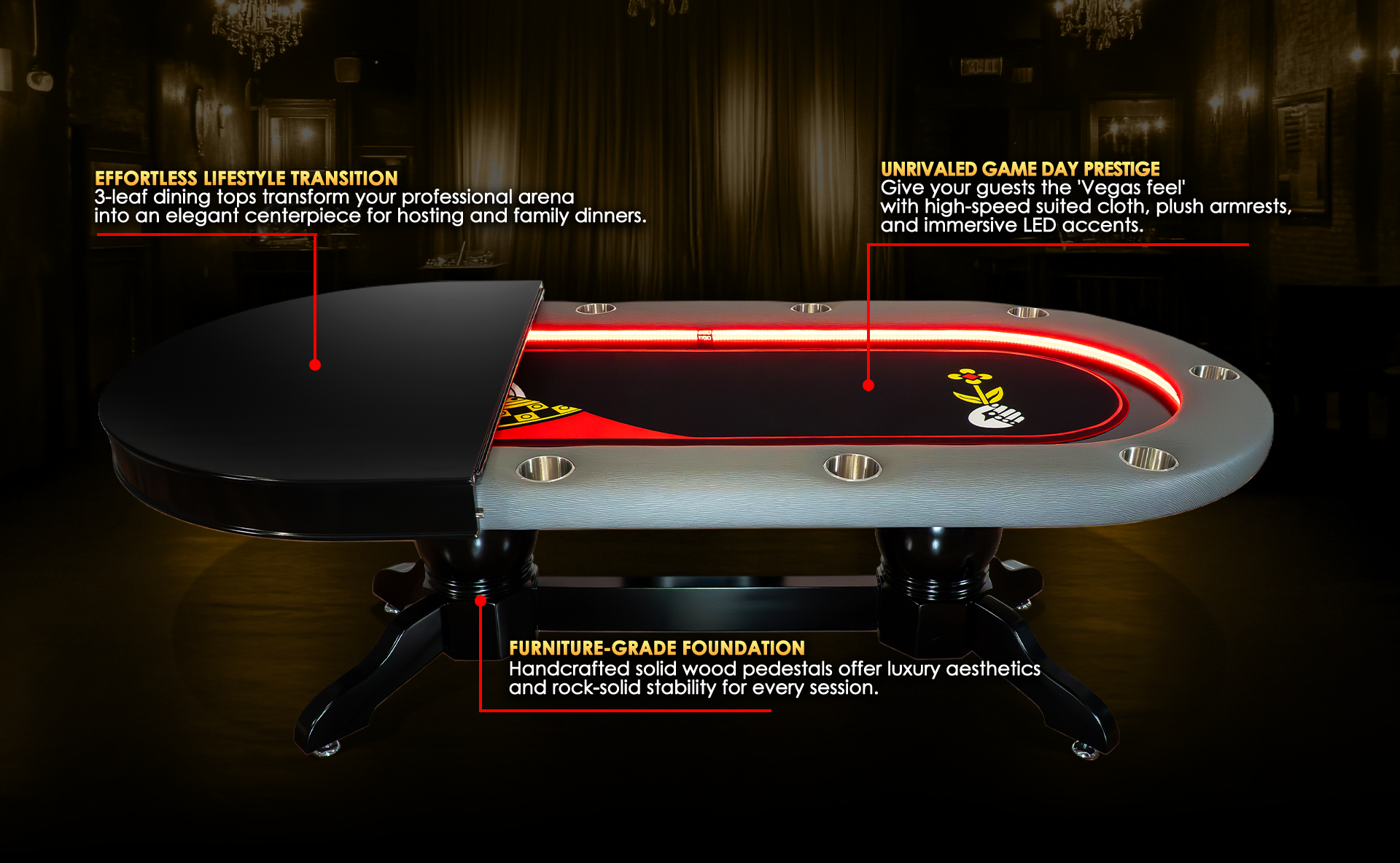 The ultimate dual-purpose poker table masterpiece