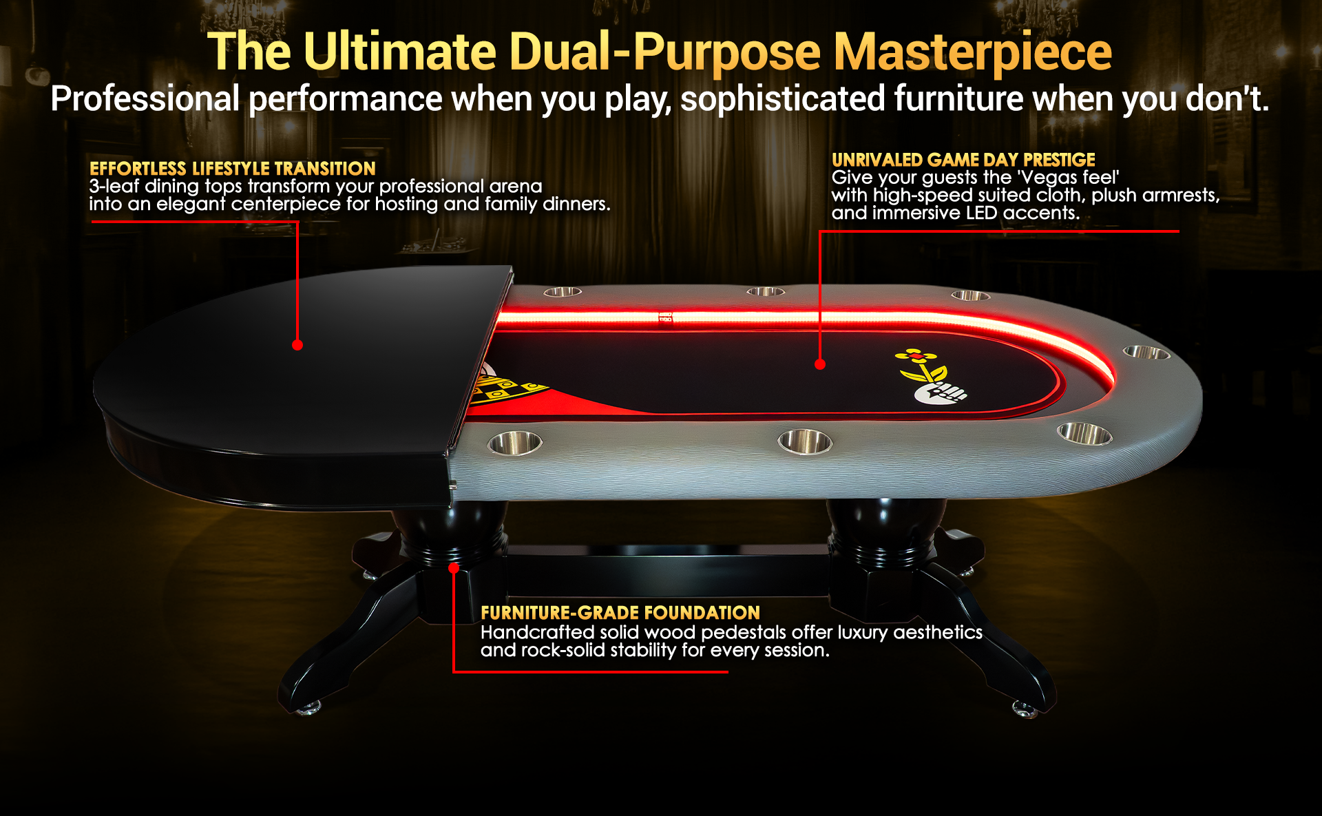 The ultimate dual-purpose poker table masterpiece