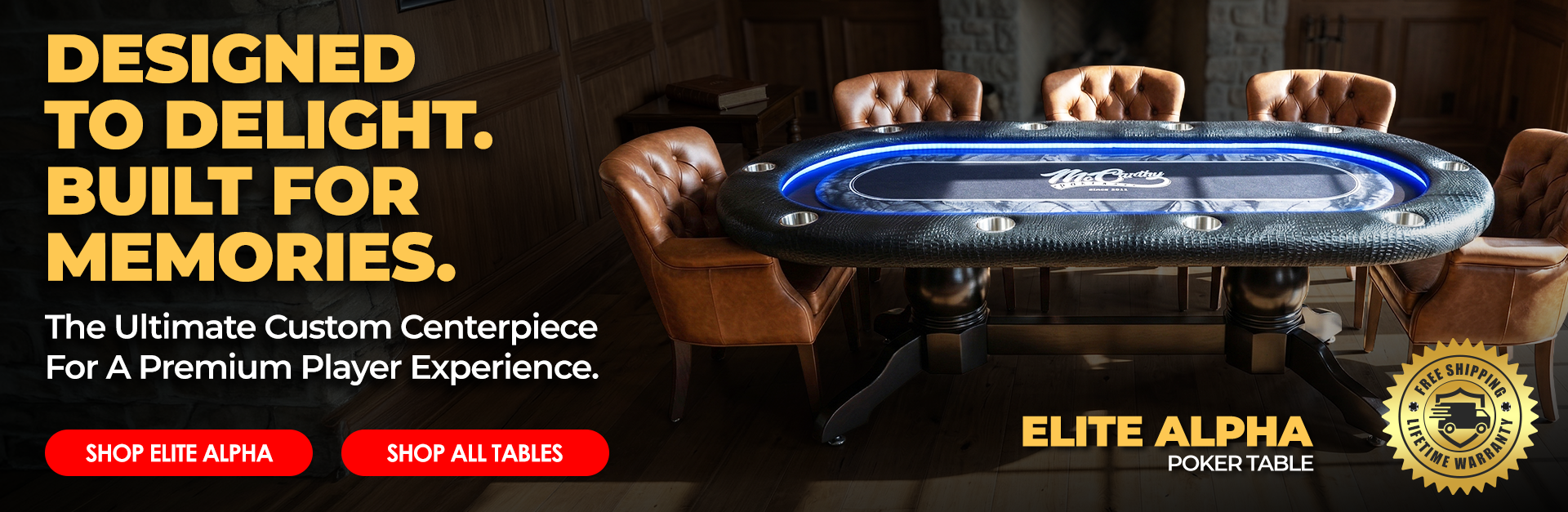 Designed to delight, built for memories, BBO Elite Alpha poker table